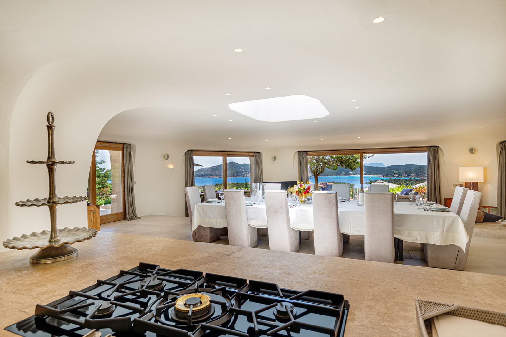Interior photographer in Porto Cervo in villa the Rock