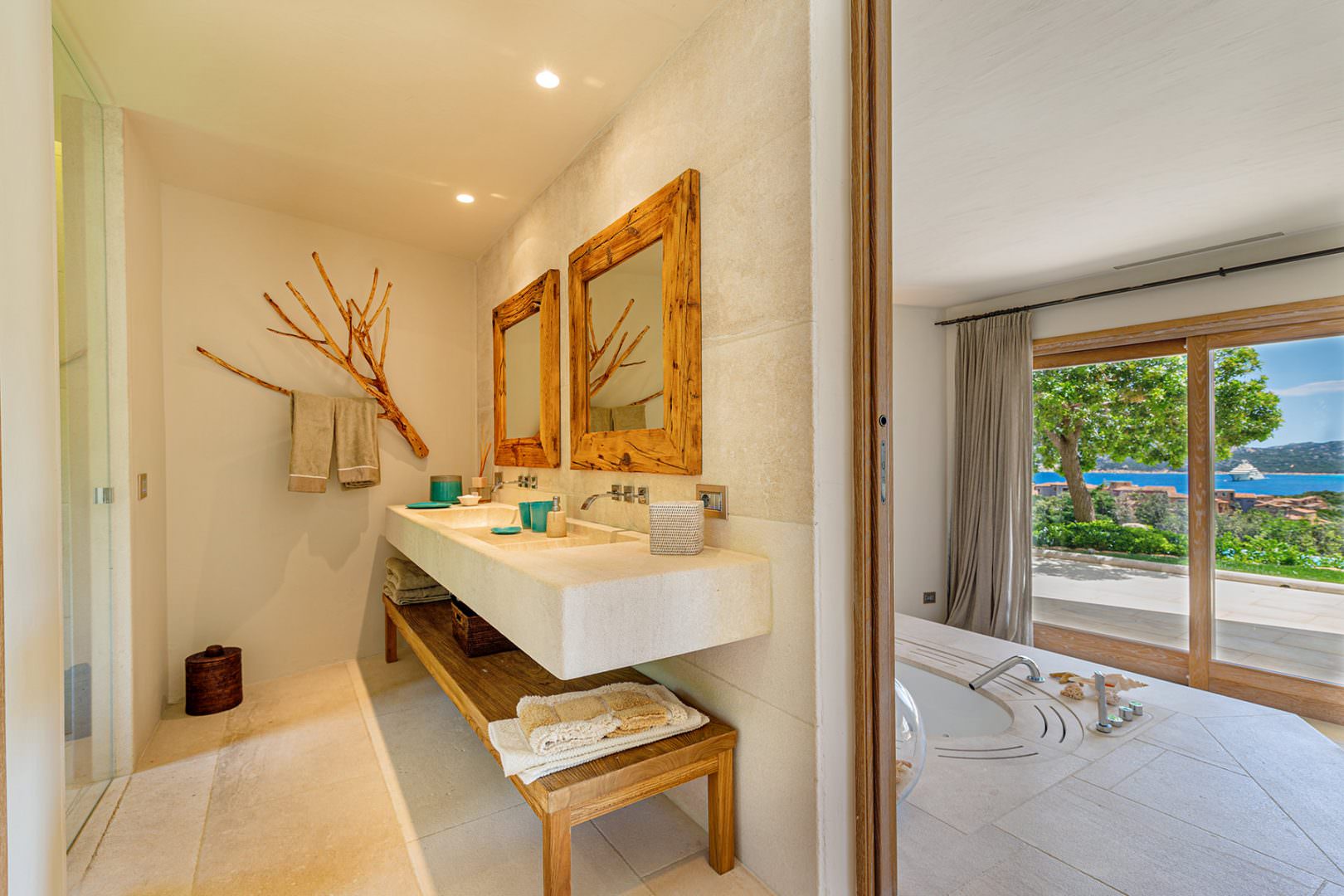 Interior photographer in Porto Cervo in villa the Rock