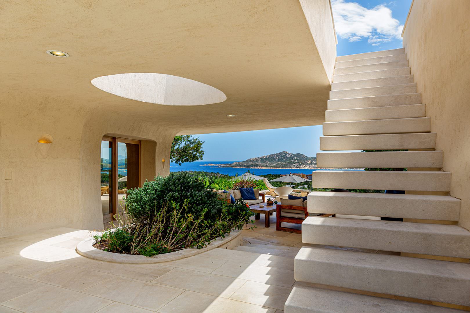 Interior photographer in Porto Cervo in villa the Rock