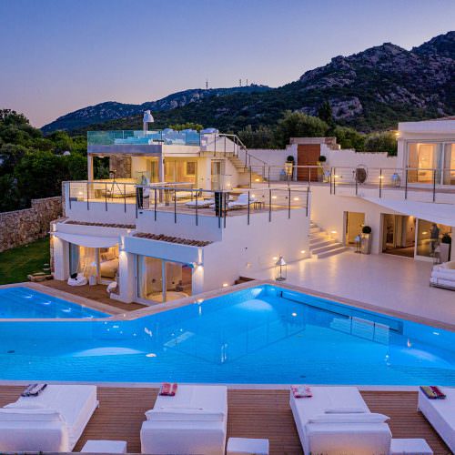 Photo shoot performed in Gianluca Vacchi's villa H2o in Porto Cervo on the Costa Smeralda.
